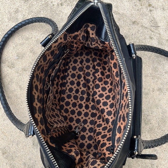 Brighton Nylon Purse with Croc Patent and Braided Handles - Picture 8 of 9